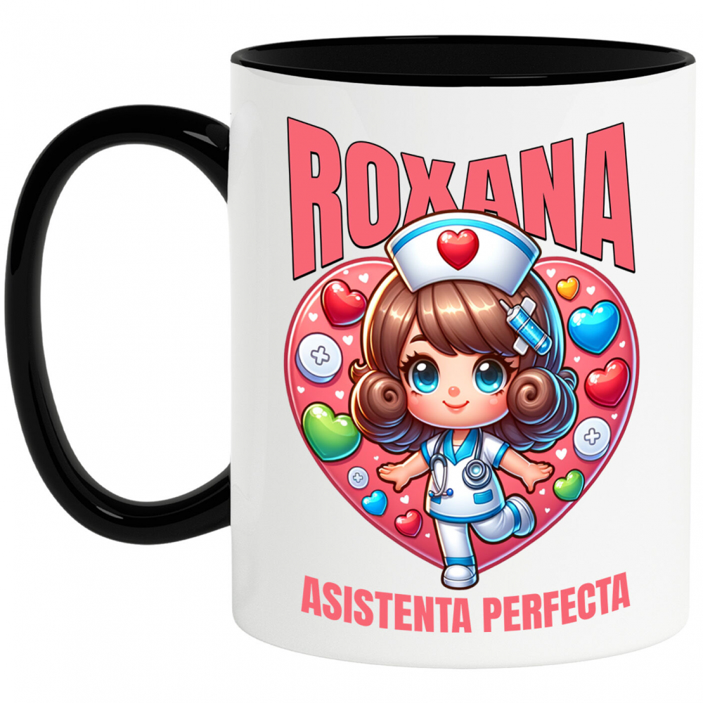 Cana Personalizata Asistentă Medicală în Costum Alb – Design Personalizat Medicină [1]