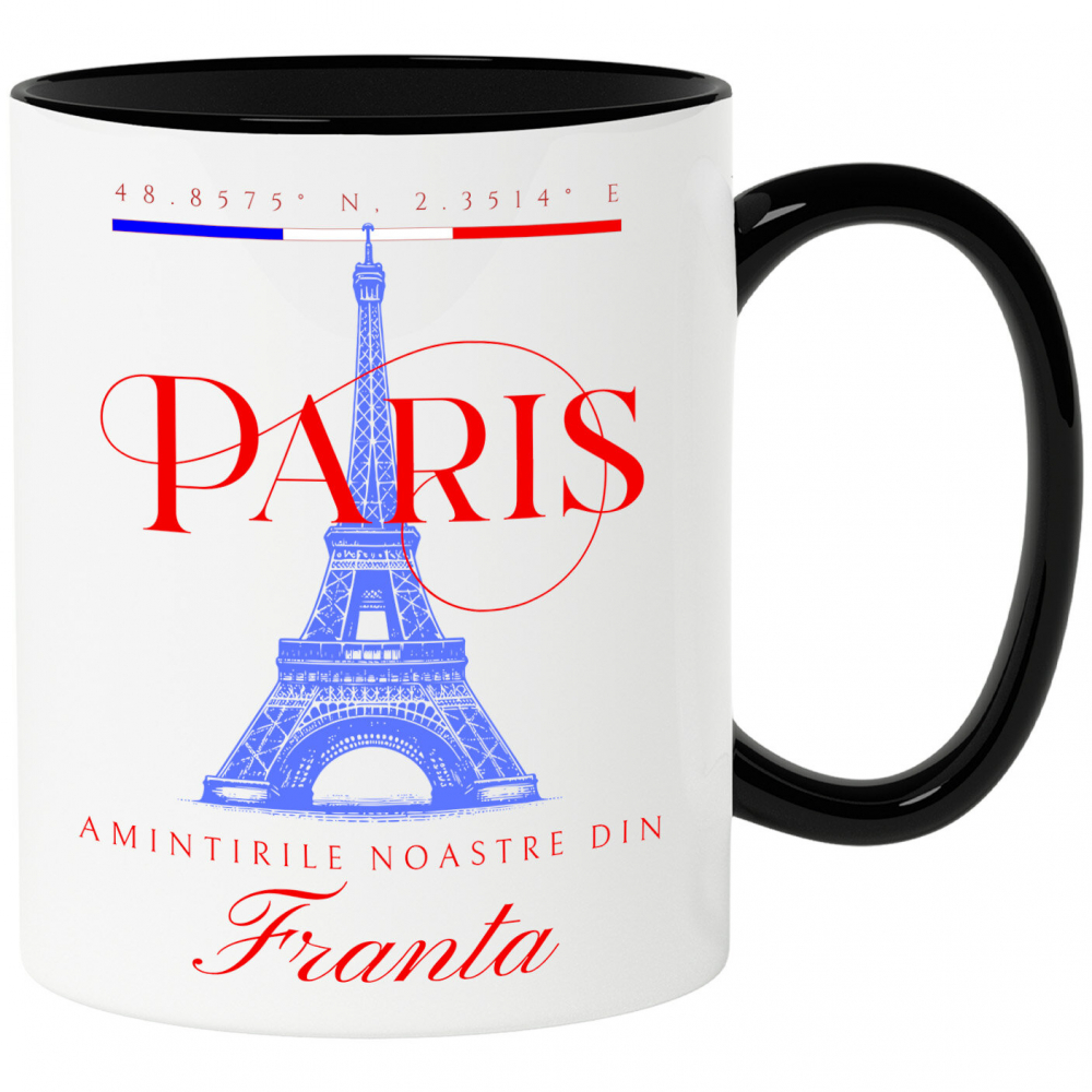 Cana Personalizata Tricou Personalizat Paris - „Amintirile Noastre” | Cadouri pentru Călători [1]