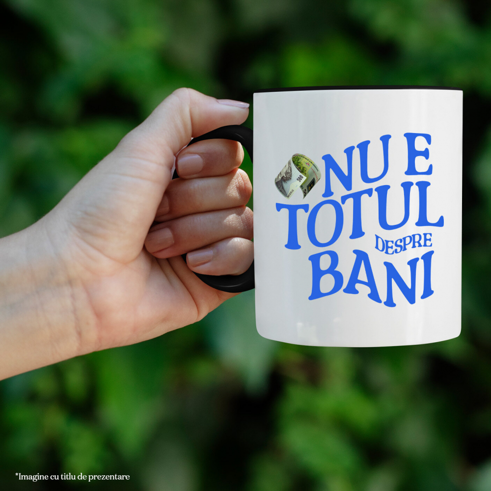 Cana Personalizata Bancnota 500 Lei Mihai Eminescu – „Nu E Totul Despre Bani” – Cadou Personalizat pentru Familie, Tati, Copii, Prieteni [2]