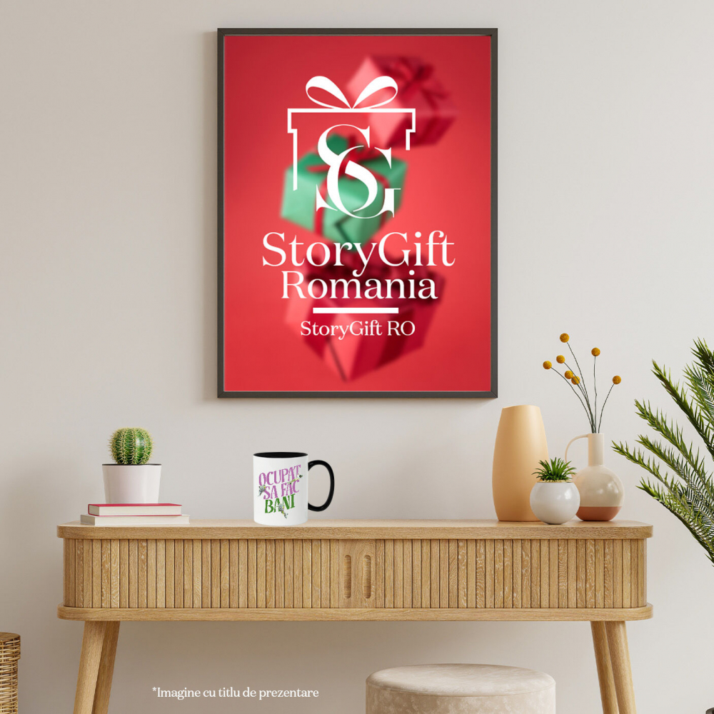 Cana Personalizata Bancnota 500 Lei în Zbor – „Sunt Ocupat Să Fac Bani” – Cadou Personalizat pentru Familie, Tati, Copii, Prieteni [4]