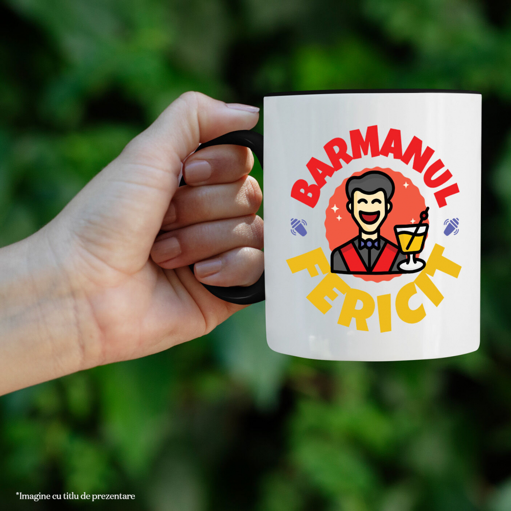 Cana Personalizata Bărbat Vesel cu Pahar – Animație Haioasă Horeca [2]