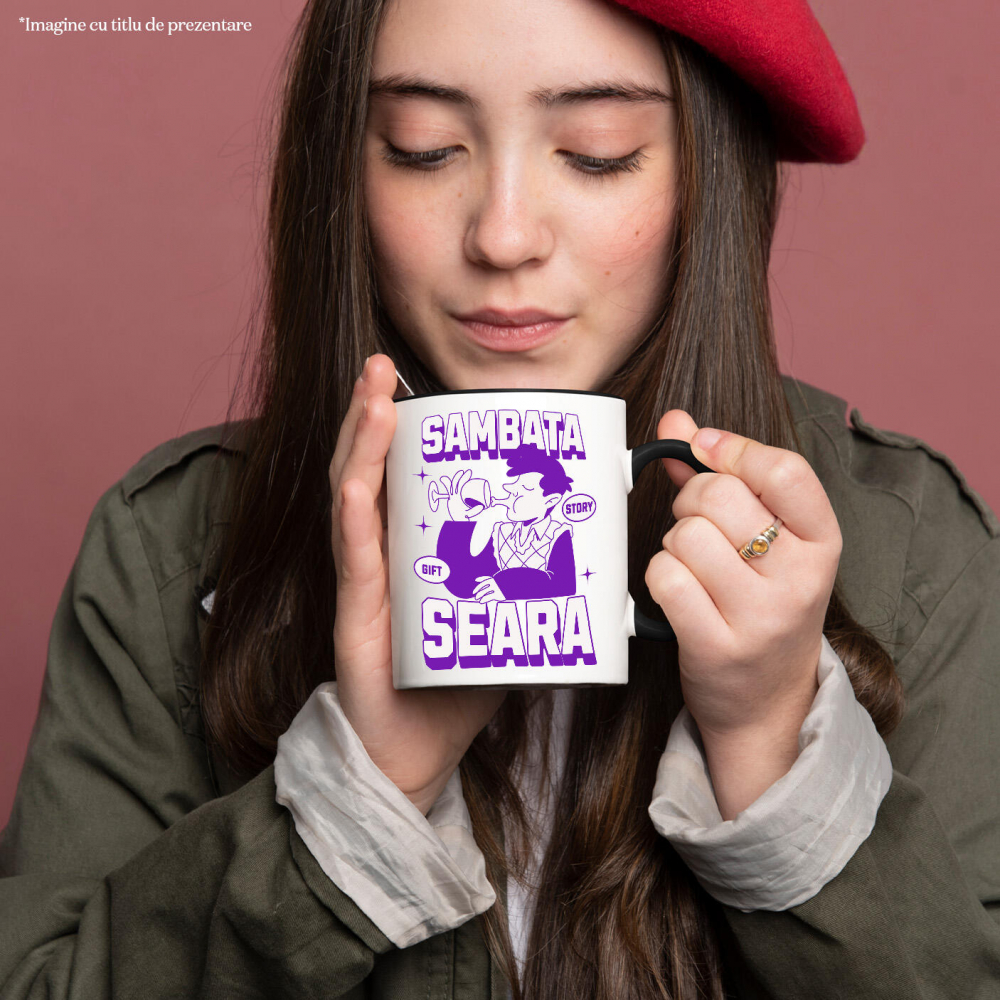 Cana Personalizata „Pahar de Vin Personalizat pentru Bărbați - Relaxare de Sâmbătă Seara” [2]