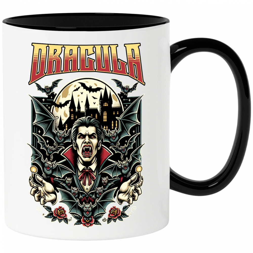 Cana Personalizata Bărbat Horror Cu Colți Vampir - Costum Halloween Dracula și Castel Tematic [1]