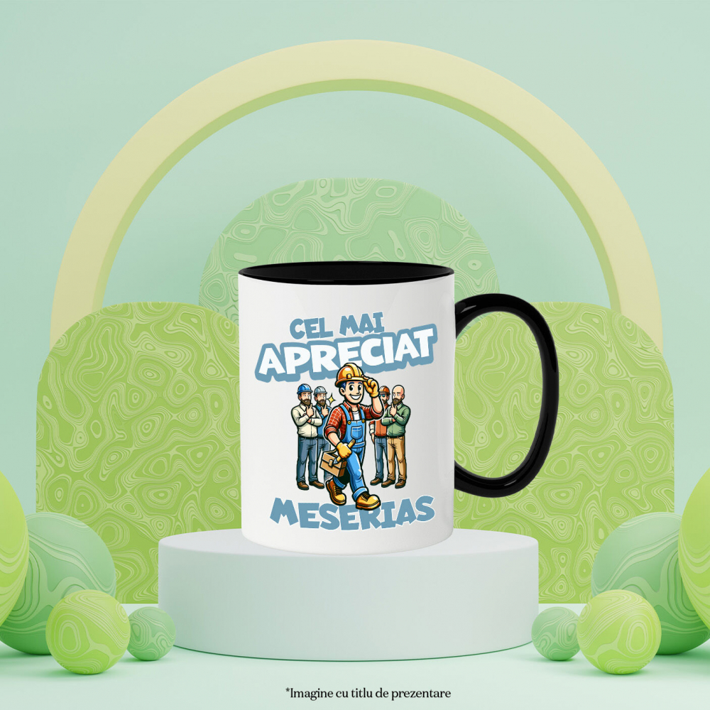 Cana Personalizata Bărbat Vesel în Salopetă – Pasiune pentru Meserie [3]