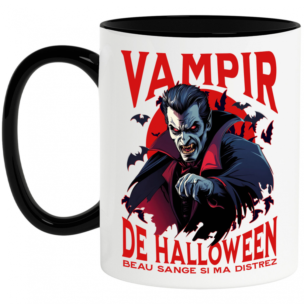 Cana Personalizata Costum Dracula De Halloween Cu Capa și Colți Lung - Vampir Înfricoșător [1]