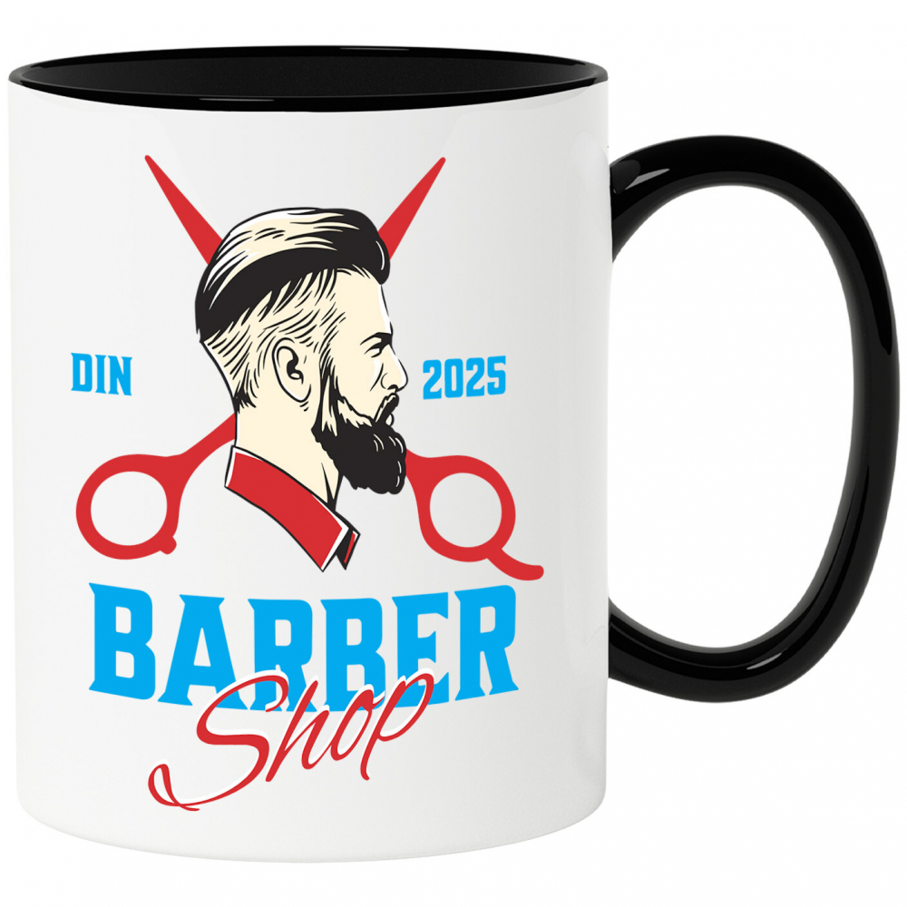 Cana Personalizata Bărbat Profil Uman – Instrumente Frizerie, Barber Shop, Pasiune pentru Meserie [1]