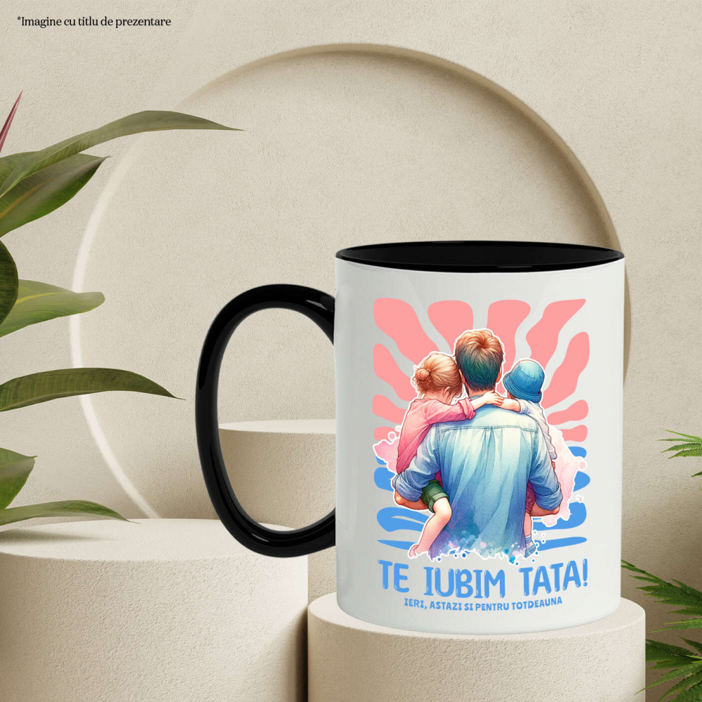 Cana Personalizata Cadouri Personalizate Tata și Fiul | Portret Unic, Tatal Este Mereu Familie [3]