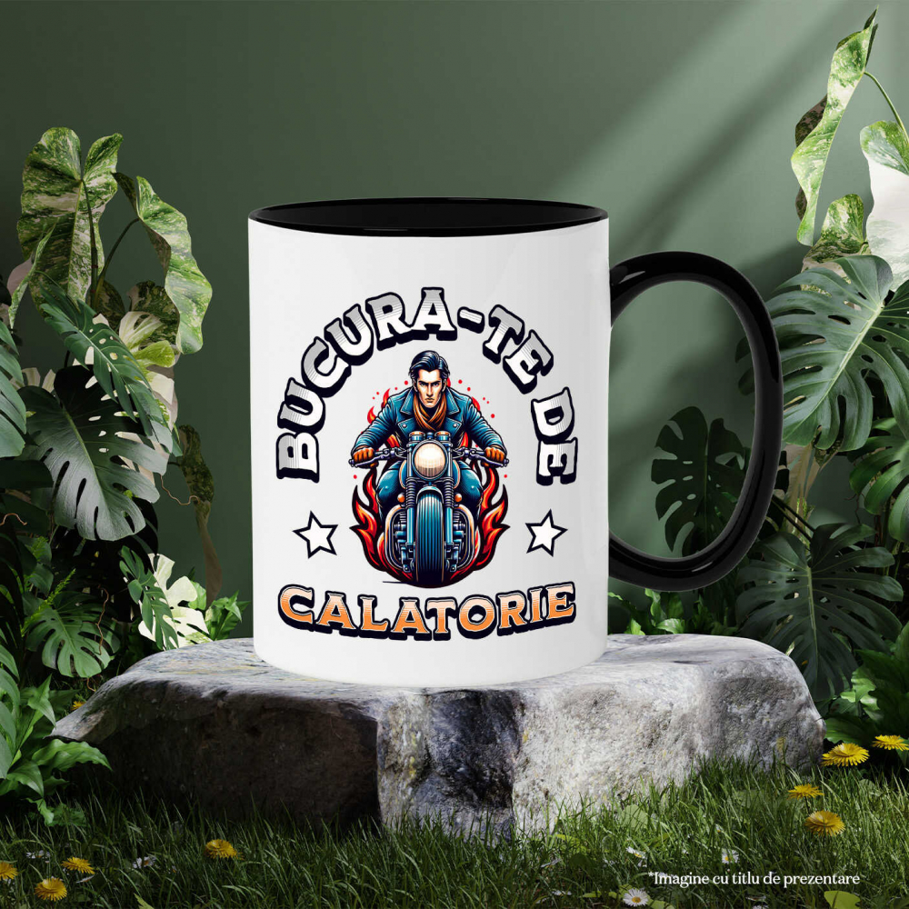 Cana Personalizata Bărbat Tânăr Pe Motocicletă – Aventură, Stil și Libertate [3]