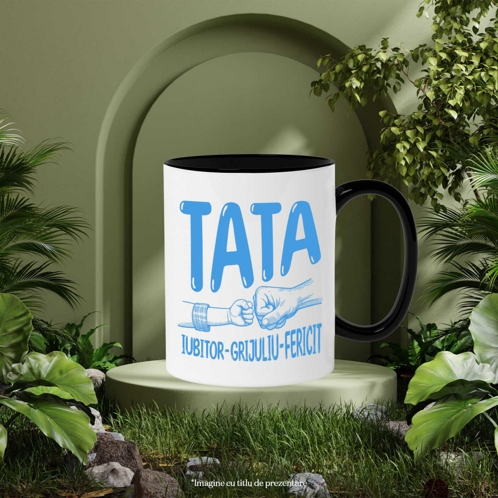 Cana Personalizata Cadou Personalizat „Bătăie De Pumn” pentru Tata Iubitor și Grijuliu | Mesaje Emoționante pentru Familie [3]