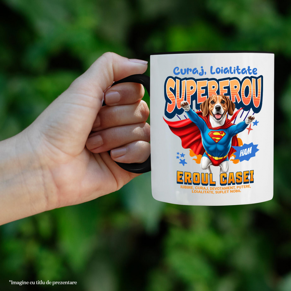 Cana Personalizata Beagle în Costum de Superman – Produse Personalizate pentru Familie și Copii [2]