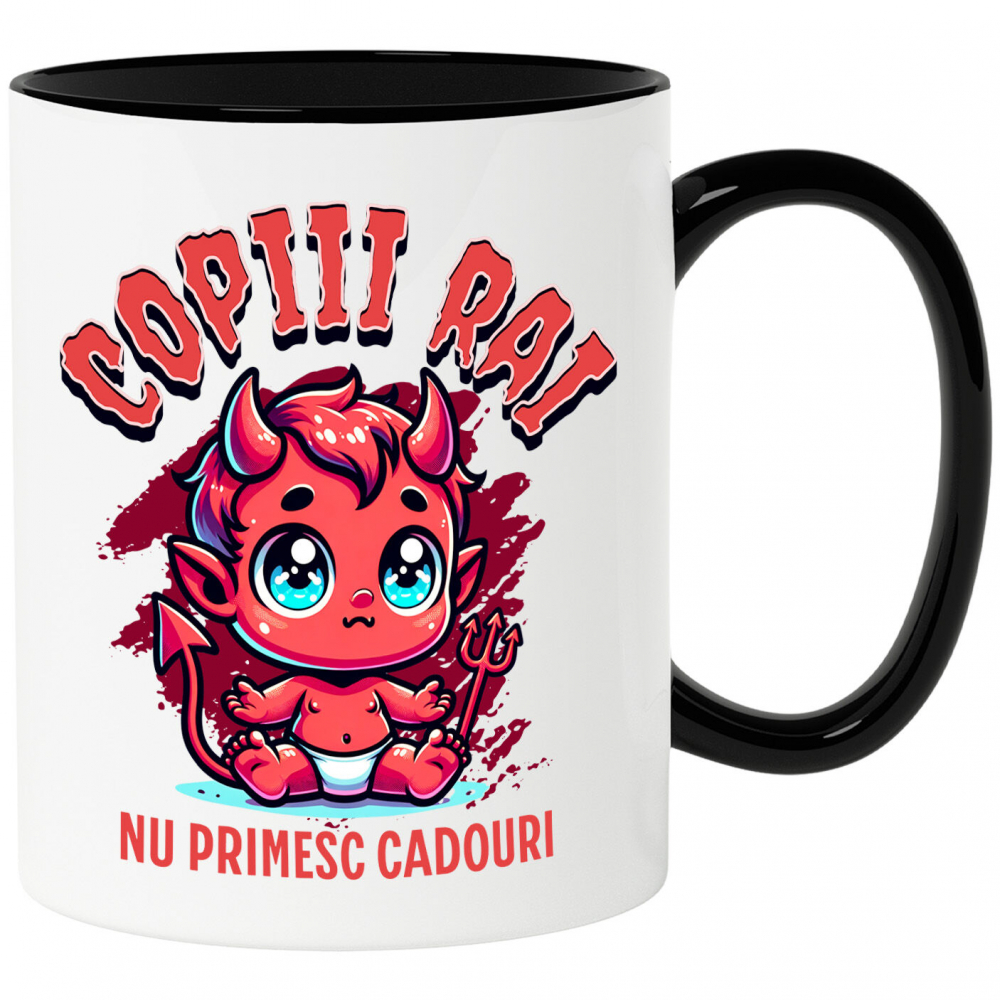 Cana Personalizata Costum Bebe Diavol cu Furcă și Coarne pentru Halloween | Copii Răi Nu Primesc Cadouri [1]