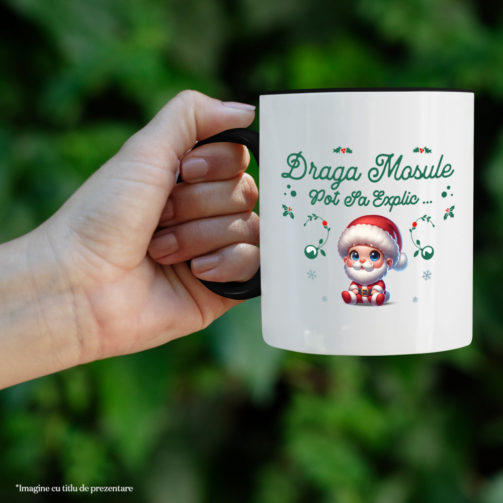 Cana Personalizata Bebe în Costum Mos Crăciun cu Barba – Cadou Crăciun Perfect pentru Bebelusi [2]