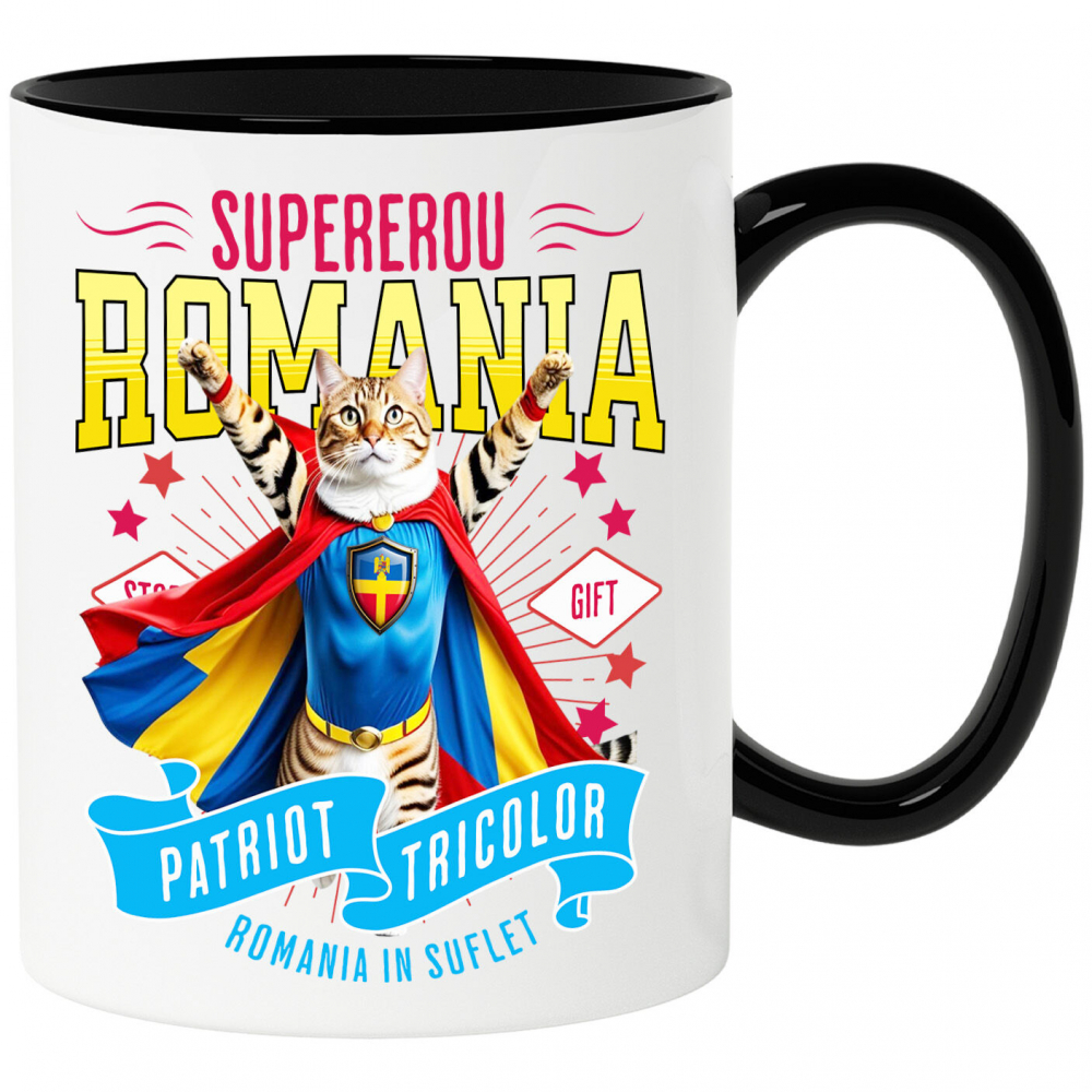 Cana Personalizata Pisica Bengal în Costum de Căpitan România – Cadou Personalizat Unic pentru Iubitorii de Pisici [1]