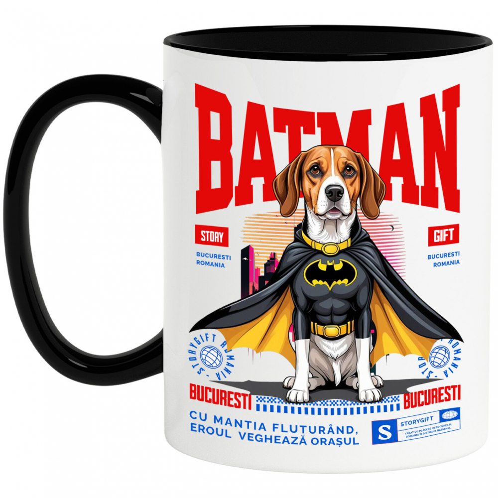 Cana Personalizata Boxer În Costum de Batman – Câine Supererou pentru Copii și Iubitorii de Animale [1]
