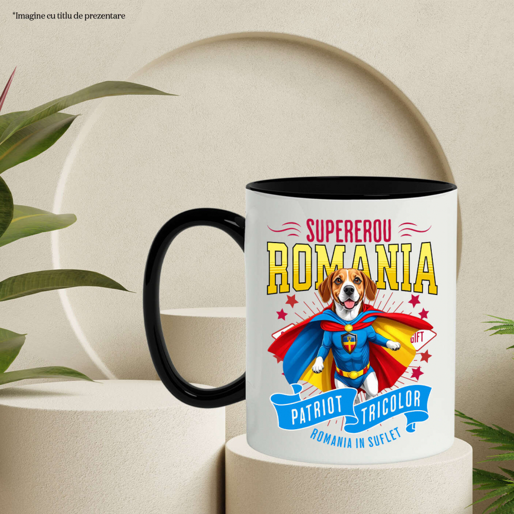 Cana Personalizata Boxer în Costum de Căpitan România – Cadou Personalizat pentru Iubitorii de Câini [3]