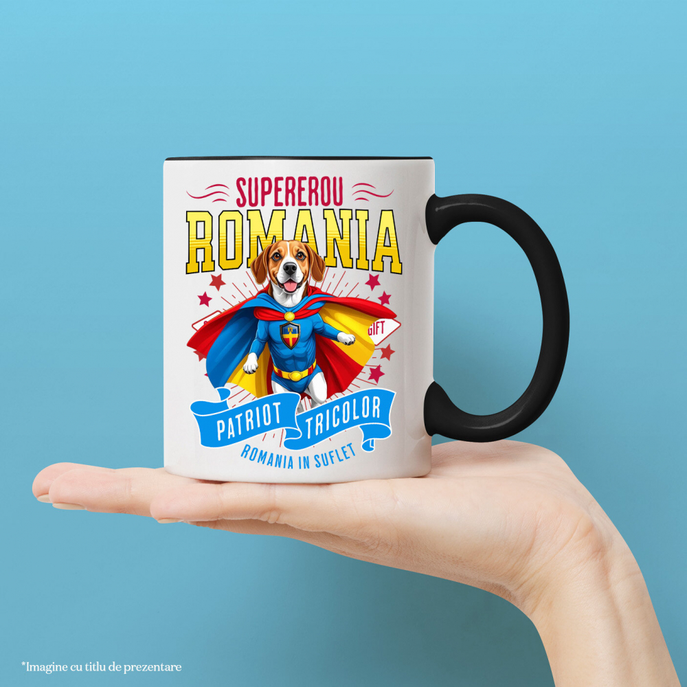 Cana Personalizata Boxer în Costum de Căpitan România – Cadou Personalizat pentru Iubitorii de Câini [2]