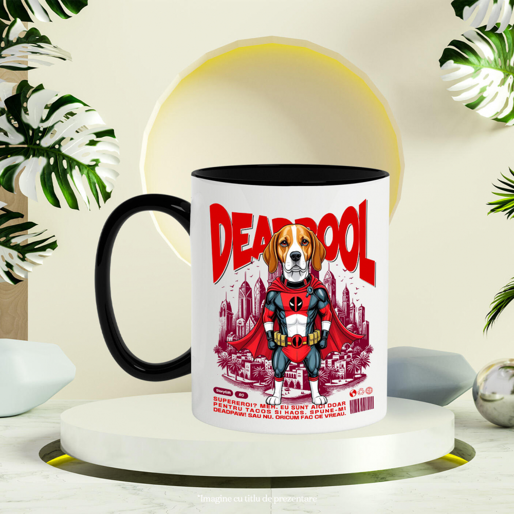 Cana Personalizata Boxer în Costum Deadpool - Cadou Personalizat pentru Copii și Familie [3]