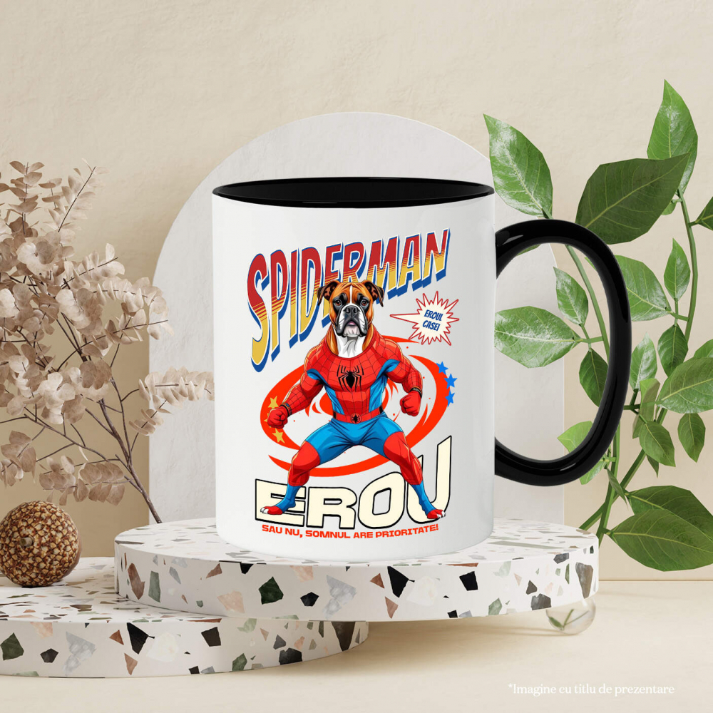 Cana Personalizata Boxer în Costum Spider-Man - Cadou Personalizat pentru Copii și Familie [3]