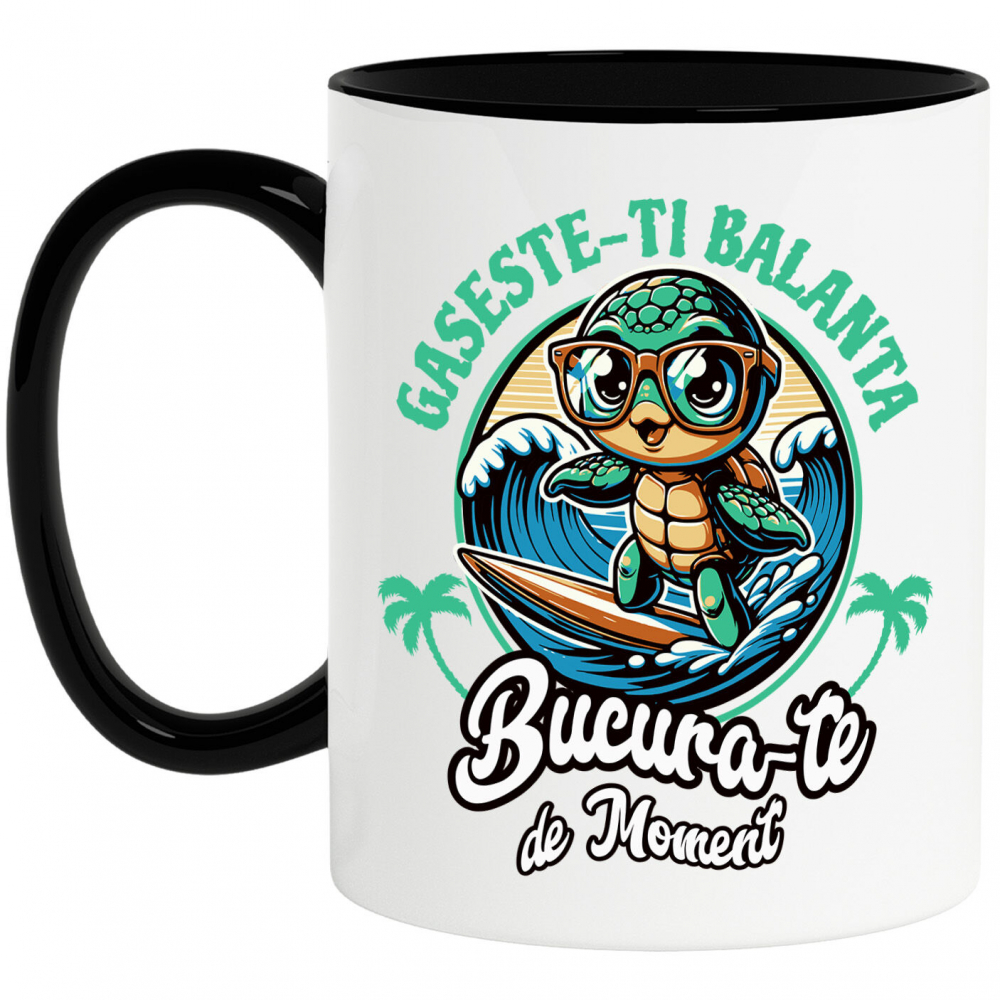 Cana Personalizata Broasca Testoasa Pe Placa De Surf – Cadouri Personalizate Pentru Familie, Copii și Tati [1]