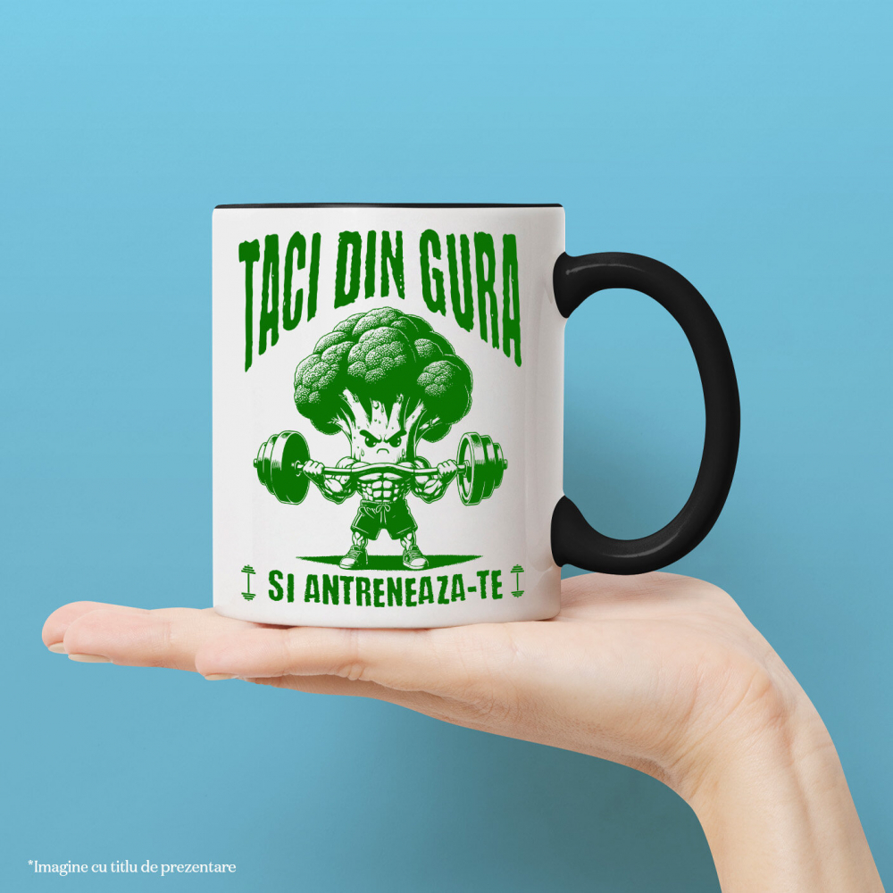 Cana Personalizata Brocoli Puternic - Tricou Personalizat Motivațional pentru Sportivi și Prieteni [2]