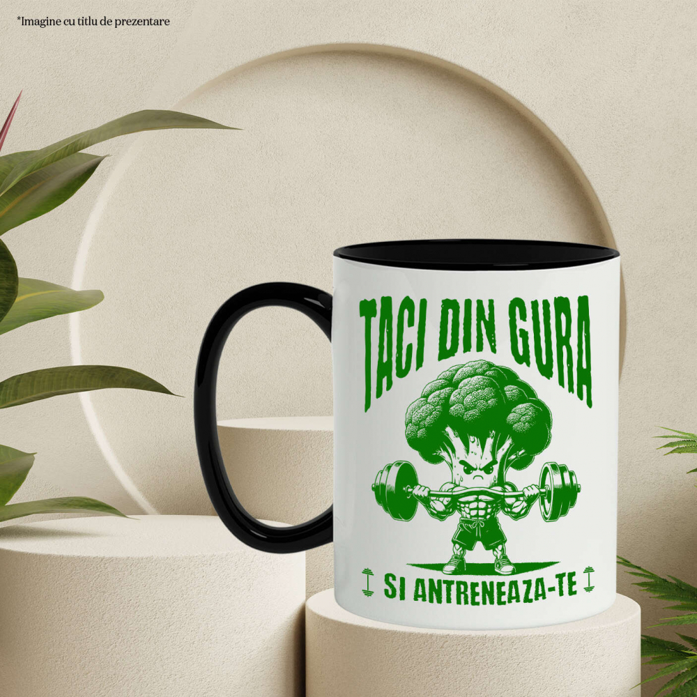 Cana Personalizata Brocoli Puternic - Tricou Personalizat Motivațional pentru Sportivi și Prieteni [3]