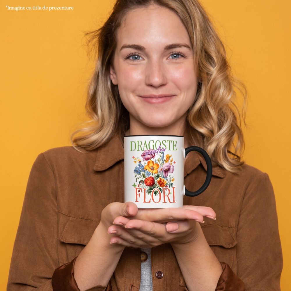 Cana Personalizata Buchet de Flori Colorate „Dragoste pentru Flori și Natură” | Cadou Floral pentru Cei Dragi [2]