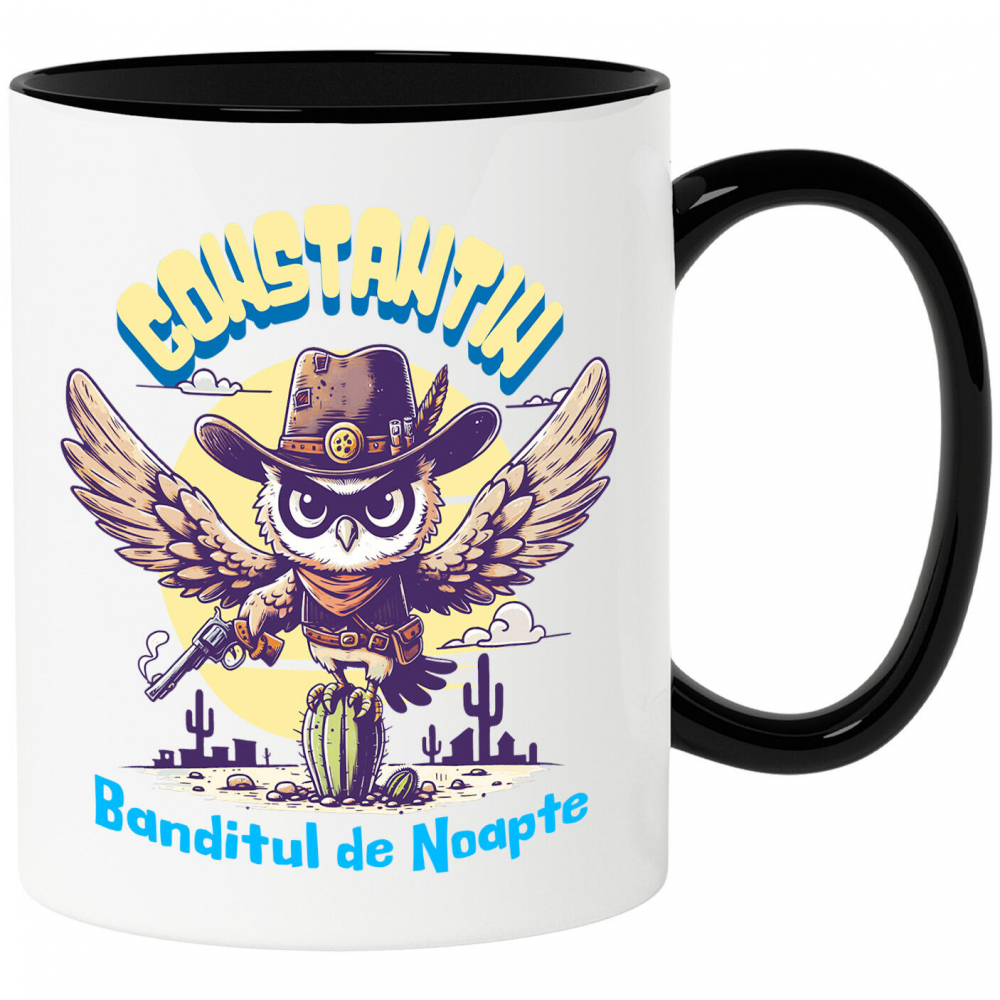 Cana Personalizata Bufnița Șerif cu Aripi Imense - Cadou Personalizat pentru Copii și Familie [1]