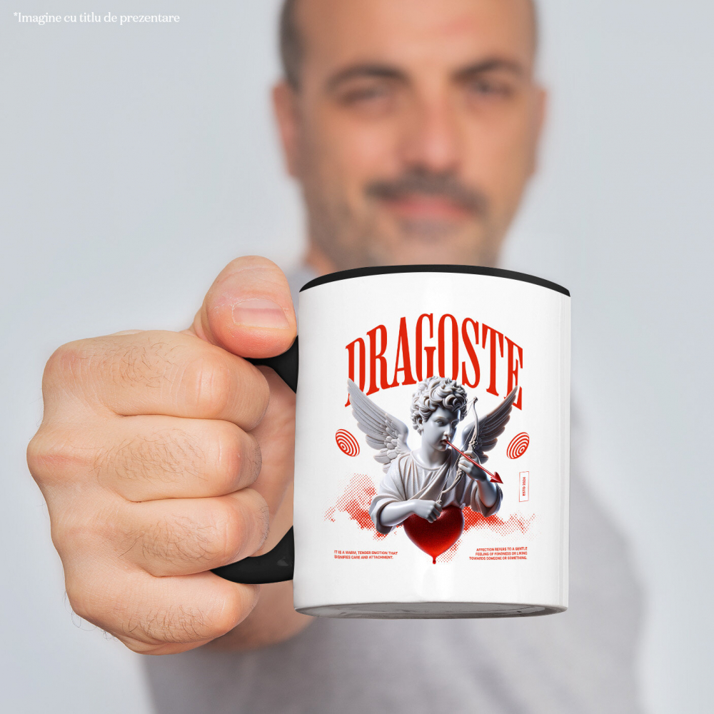 Cana Personalizata Bust Statuie Cupidon - Cadou Personalizat Cu Text Dragoste | Iubire și Romantism [2]