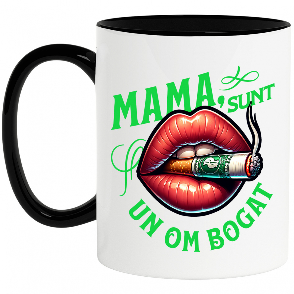 Cana Personalizata Mesaj Motivațional – Mama, Sunt Un Om Bogat | Design Artistic Personalizat [1]