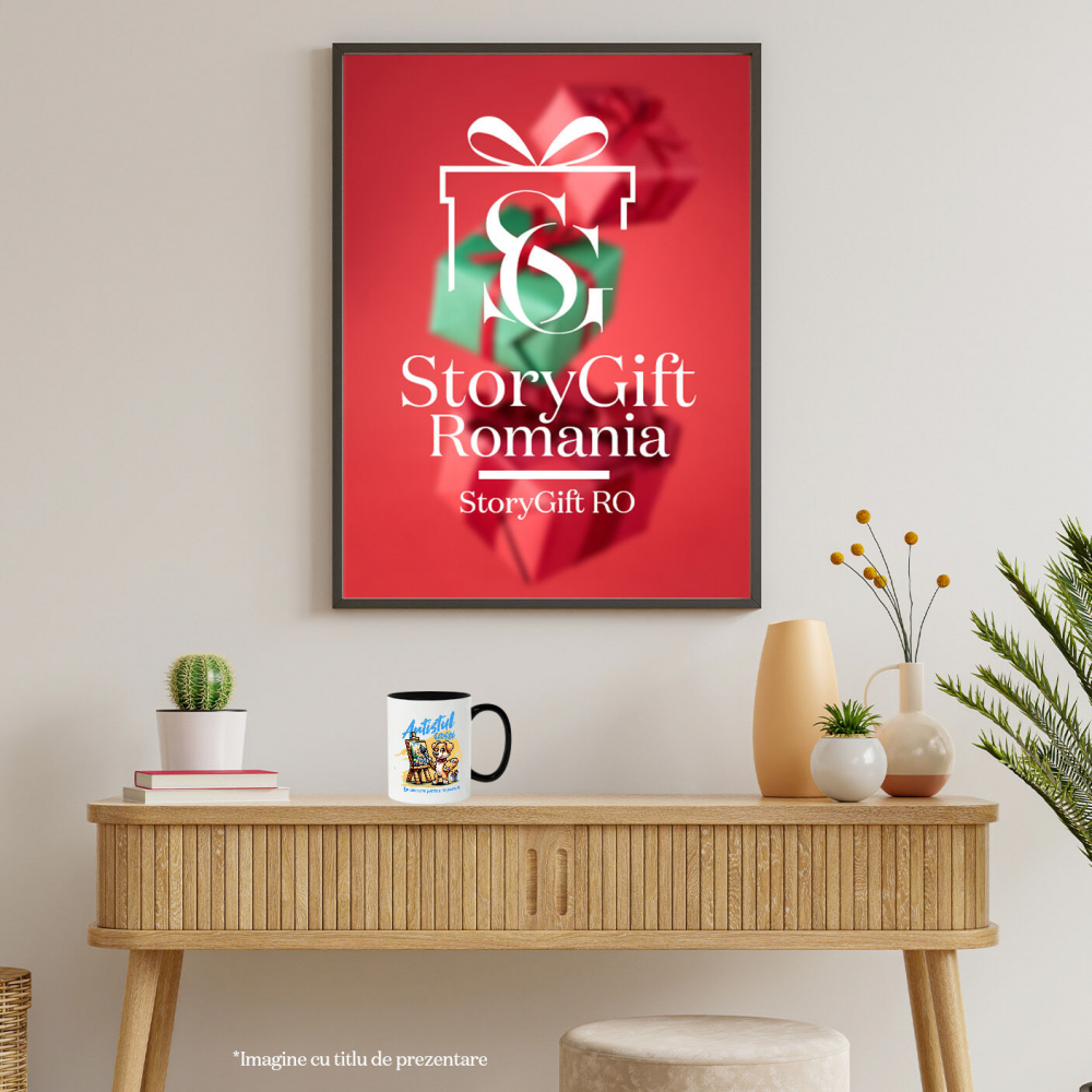 Cana Personalizata „Câine Artist Tablou Canvas – Artistul Casei La Cerere – Pictură Personalizată Perete” [4]