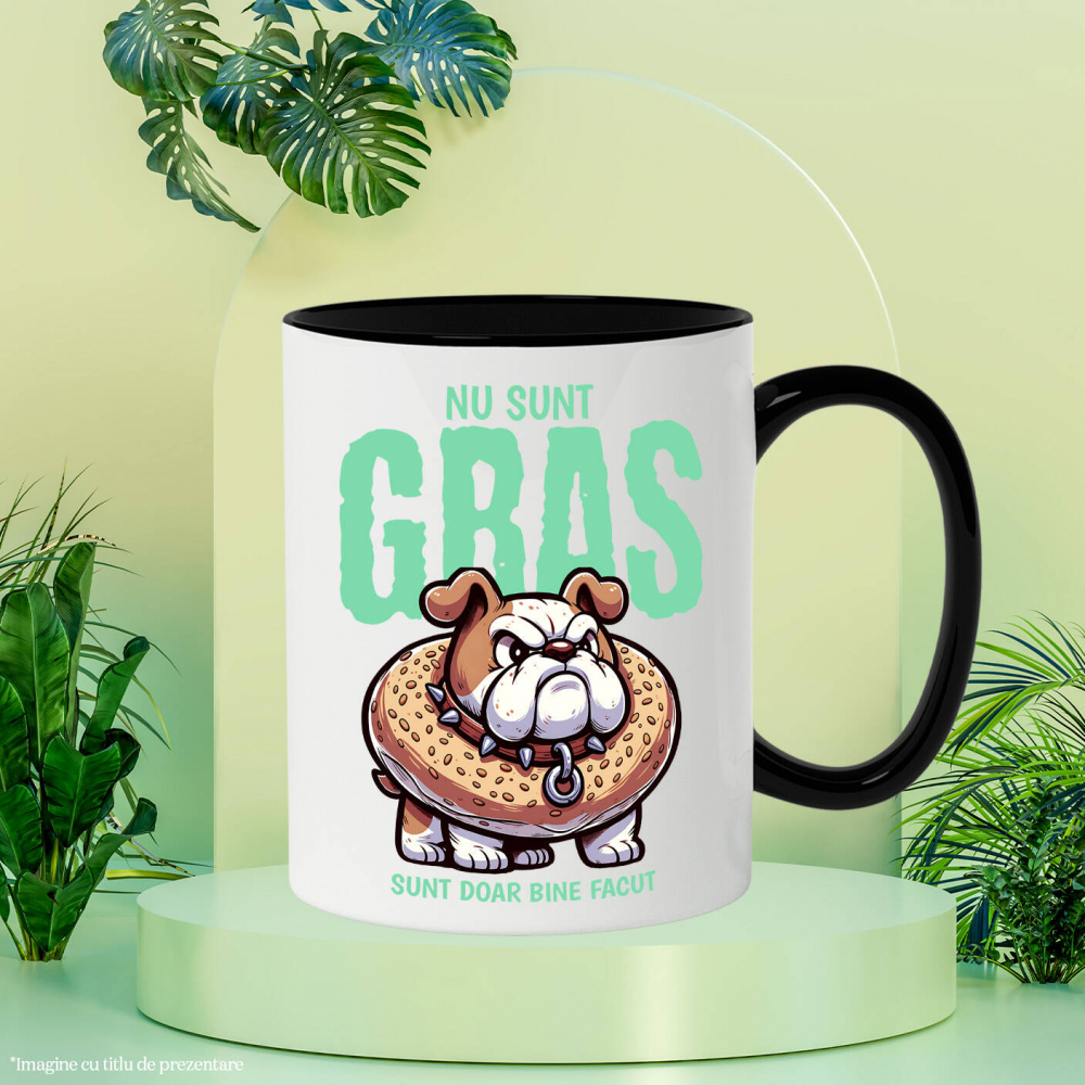 Cana Personalizata „Câine Furios cu Gogoasă Glazurată – Cadou Personalizat Haios pentru Iubitorii de Câini și Amatorii de Umor” [3]