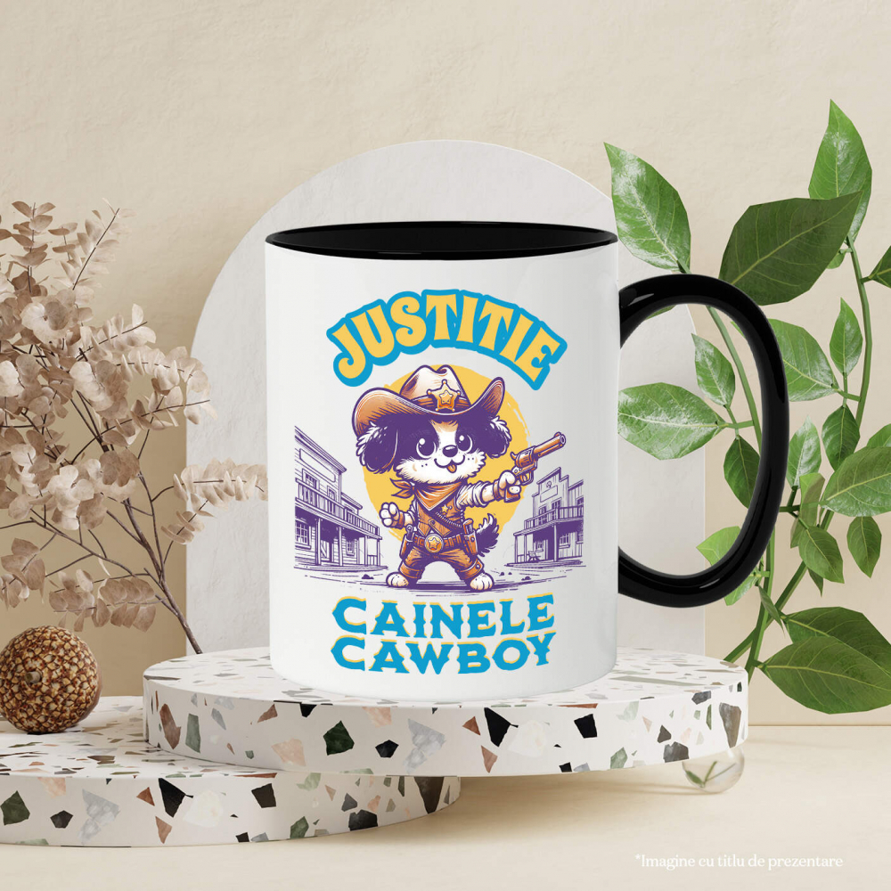 Cana Personalizata Câine Șerif – Justiție în Vestul Sălbatic | Tricou Personalizat [3]