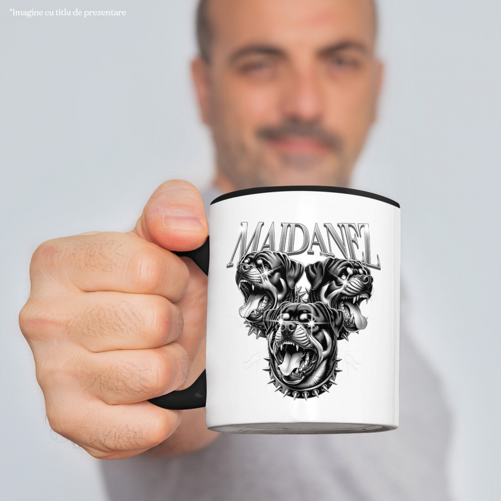 Cana Personalizata Maidanez – Tricou Personalizat cu Câini Furioși și Ochi Strălucitori [2]