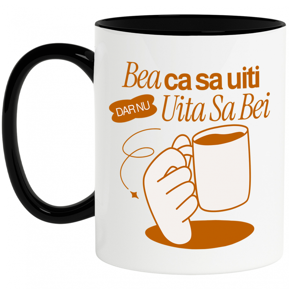 Cana Personalizata „Cana cu Alcool Amuzantă - „Bea Ca Să Uiti Dar Nu Uita Să Bei” Cadou Personalizat pentru Distracție și Petreceri” [1]