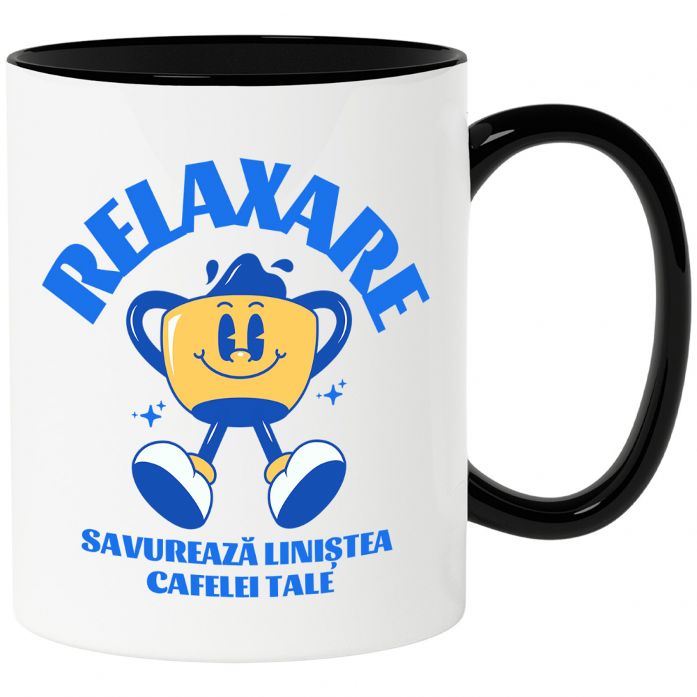 Cana Personalizata „Cană de Cafea Veselă – Savurează Liniștea Cafelei Tale în Momente de Relaxare” [1]