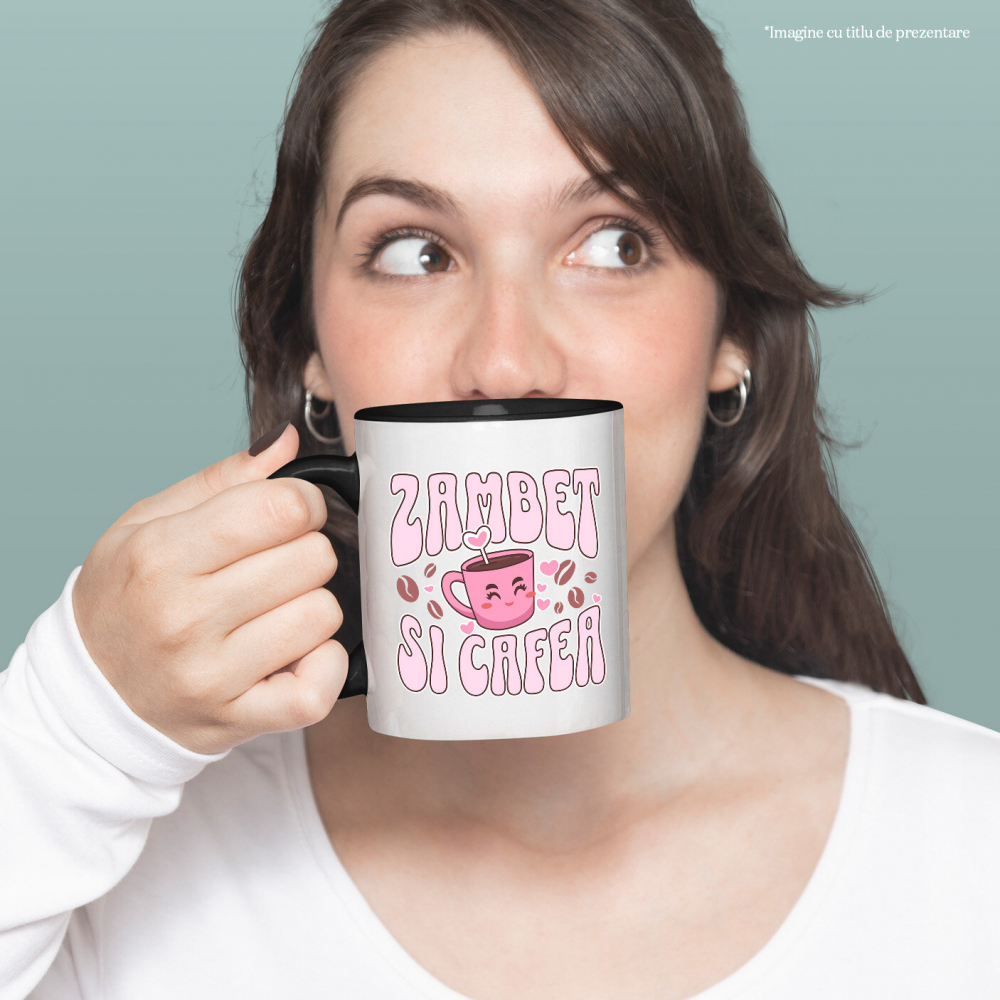 Cana Personalizata „Cana de Cafea Zambitoare - Cadou Personalizat pentru Iubitorii de Cafea și Energie” [2]