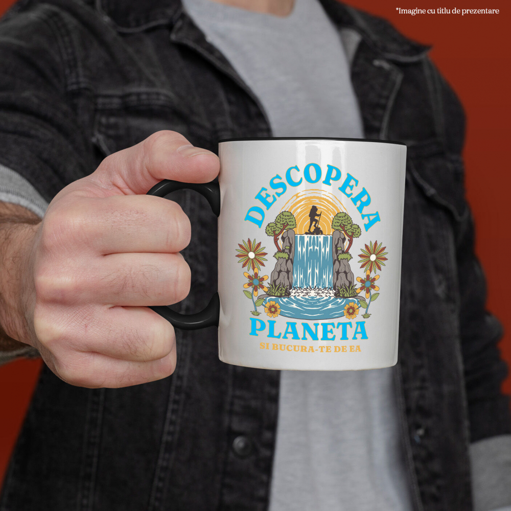 Cana Personalizata "Cascada Natura Aventura Călător pe Stâncă – Cadouri pentru iubitorii de natură și călătorii" [2]