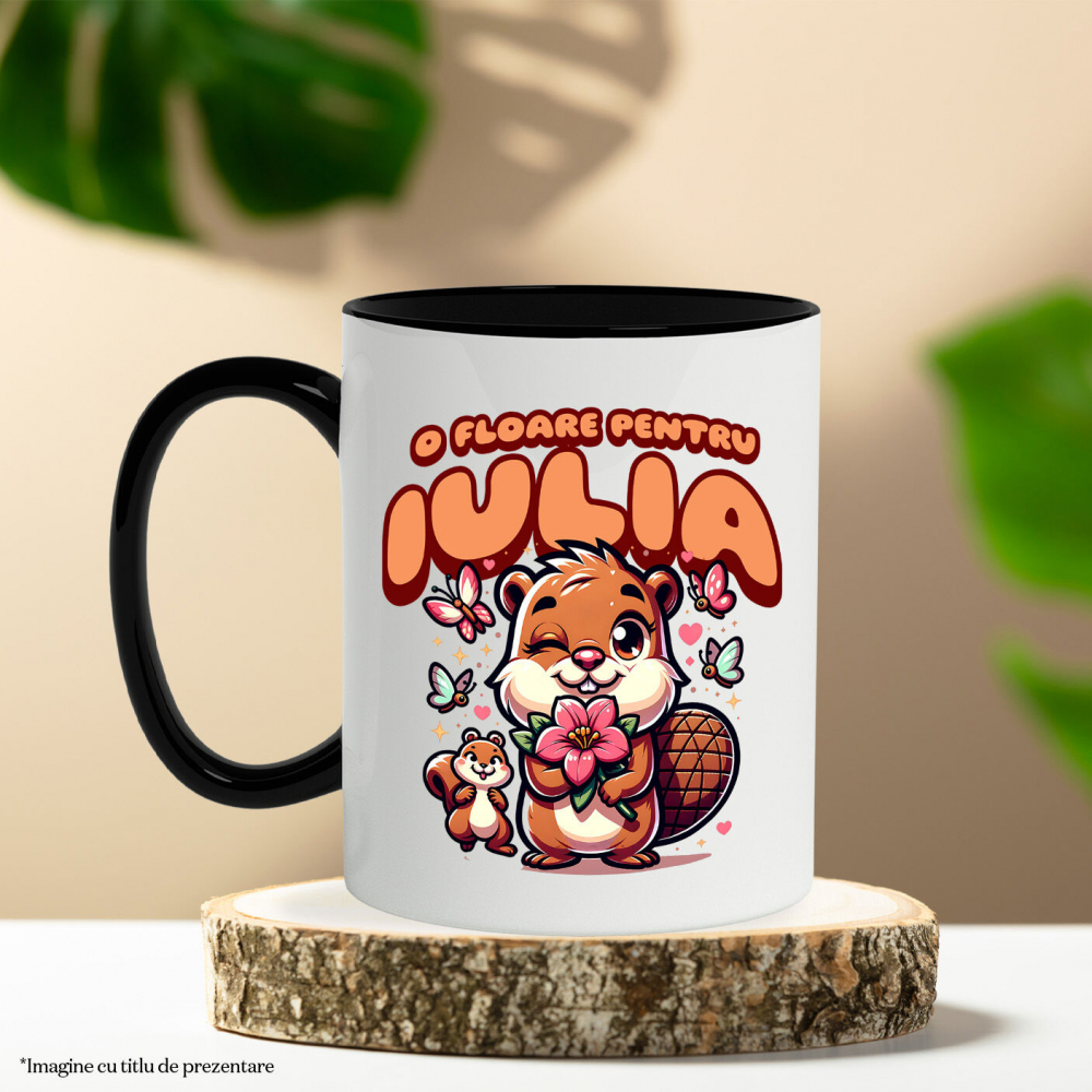 Cana Personalizata Tricou Personalizat Castor Romantic – Cadou pentru Iubirea Ta | Dragobete și Valentine's Day [3]