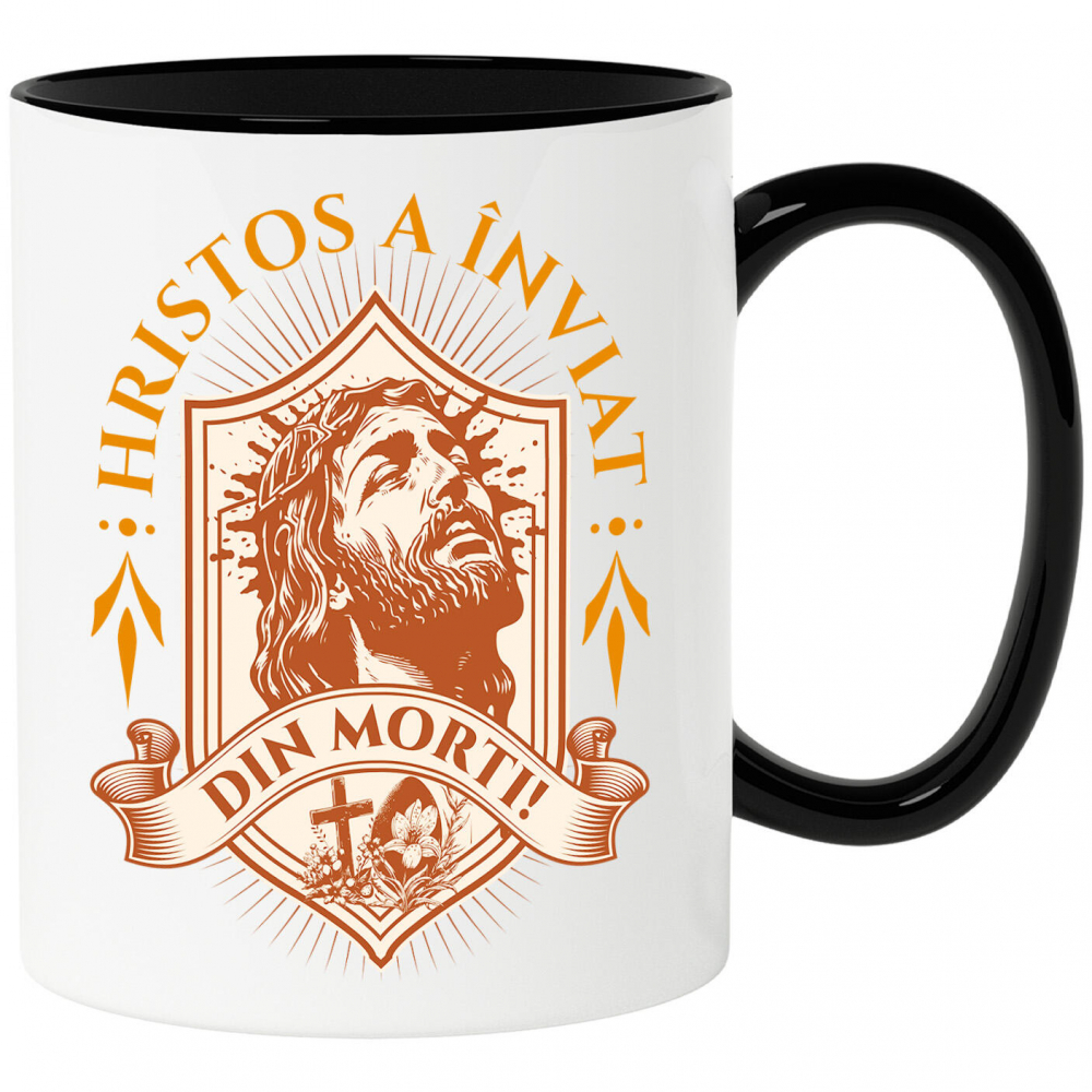 Cana Personalizata "Chipul lui Iisus Hristos - Hristos a Înviat, Cadou Religios de Paște" [1]