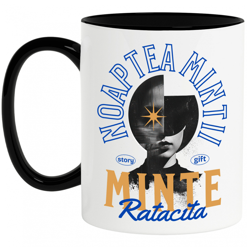 Cana Personalizata Chip Feminin cu Stea Strălucitoare - „Noaptea Minții, Minte Rătăcită” - Cadou Motivațional [1]