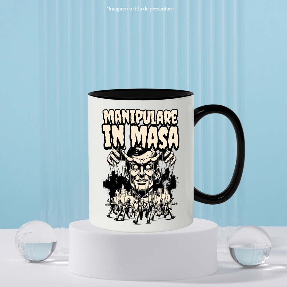 Cana Personalizata "Manipulare în Masă - Chip Uman Manipulat Marionete, Produse Personalizate pentru Familie și Educație" [3]