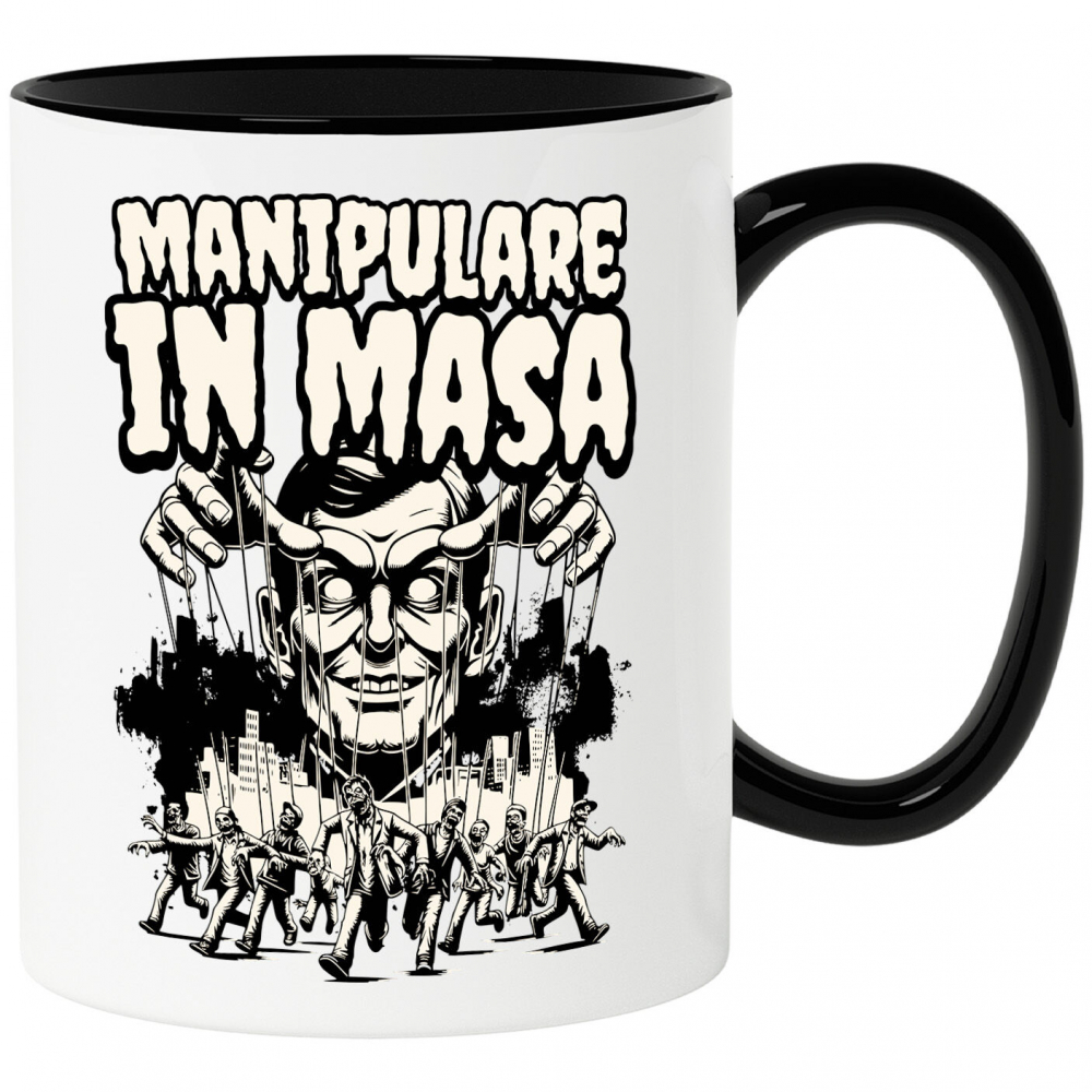 Cana Personalizata "Manipulare în Masă - Chip Uman Manipulat Marionete, Produse Personalizate pentru Familie și Educație" [1]