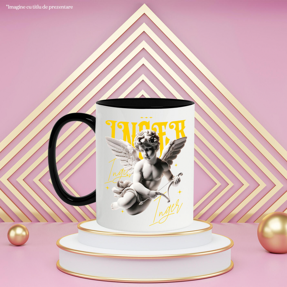 Cana Personalizata Statuie Înger Cu Aripi - Cadou Personalizat Pentru Familie și Copii | Mesaj Motivațional [3]