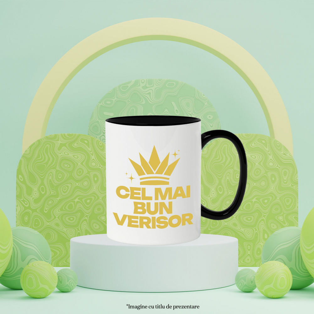 Cana Personalizata „Coroană Regală Personalizată - Cel Mai Bun Verisor Cadou Haioasă Familie” [3]