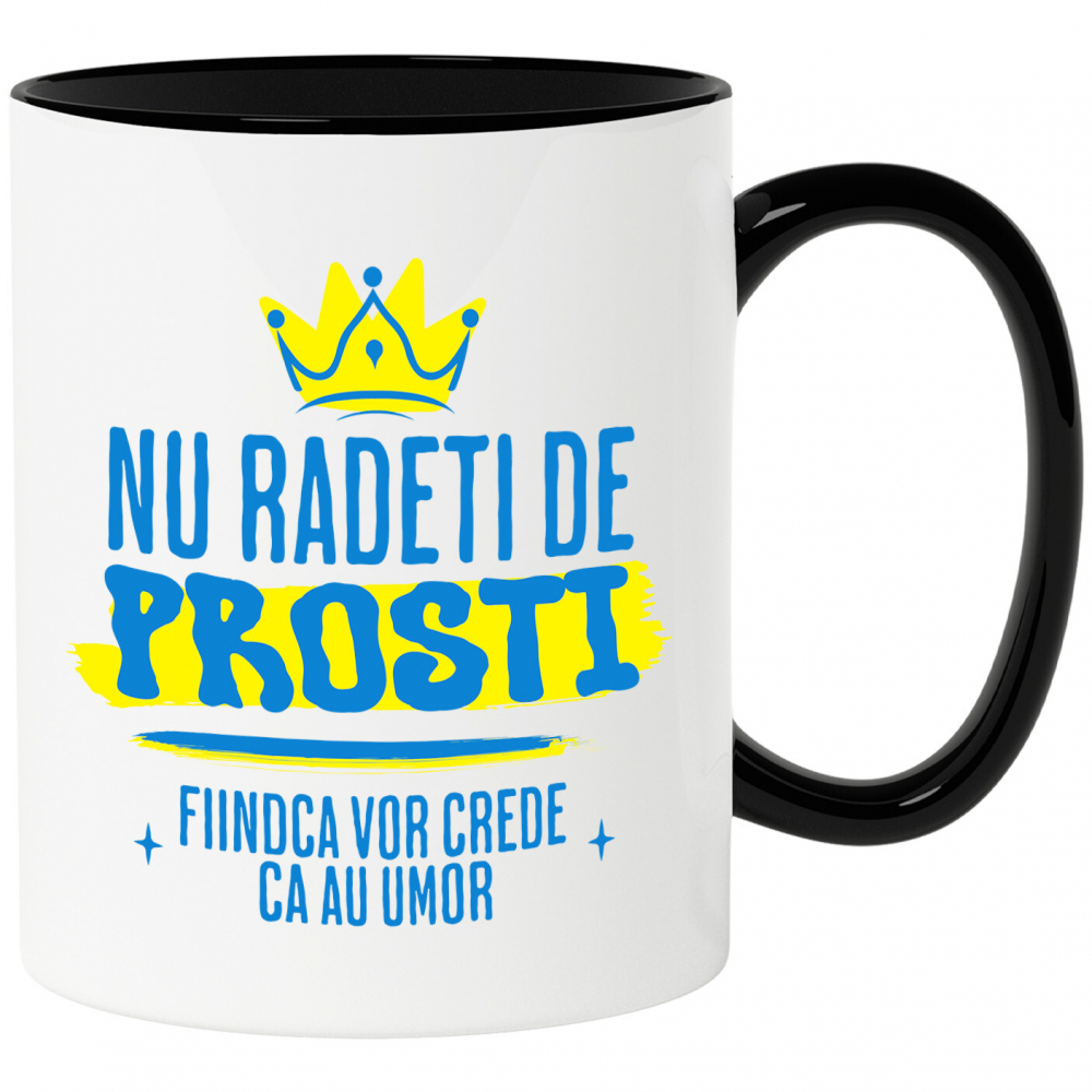 Cana Personalizata Coroana Regală Galbenă cu Mesaj Haios – Cadouri Personalizate pentru Familie și Prieteni [1]