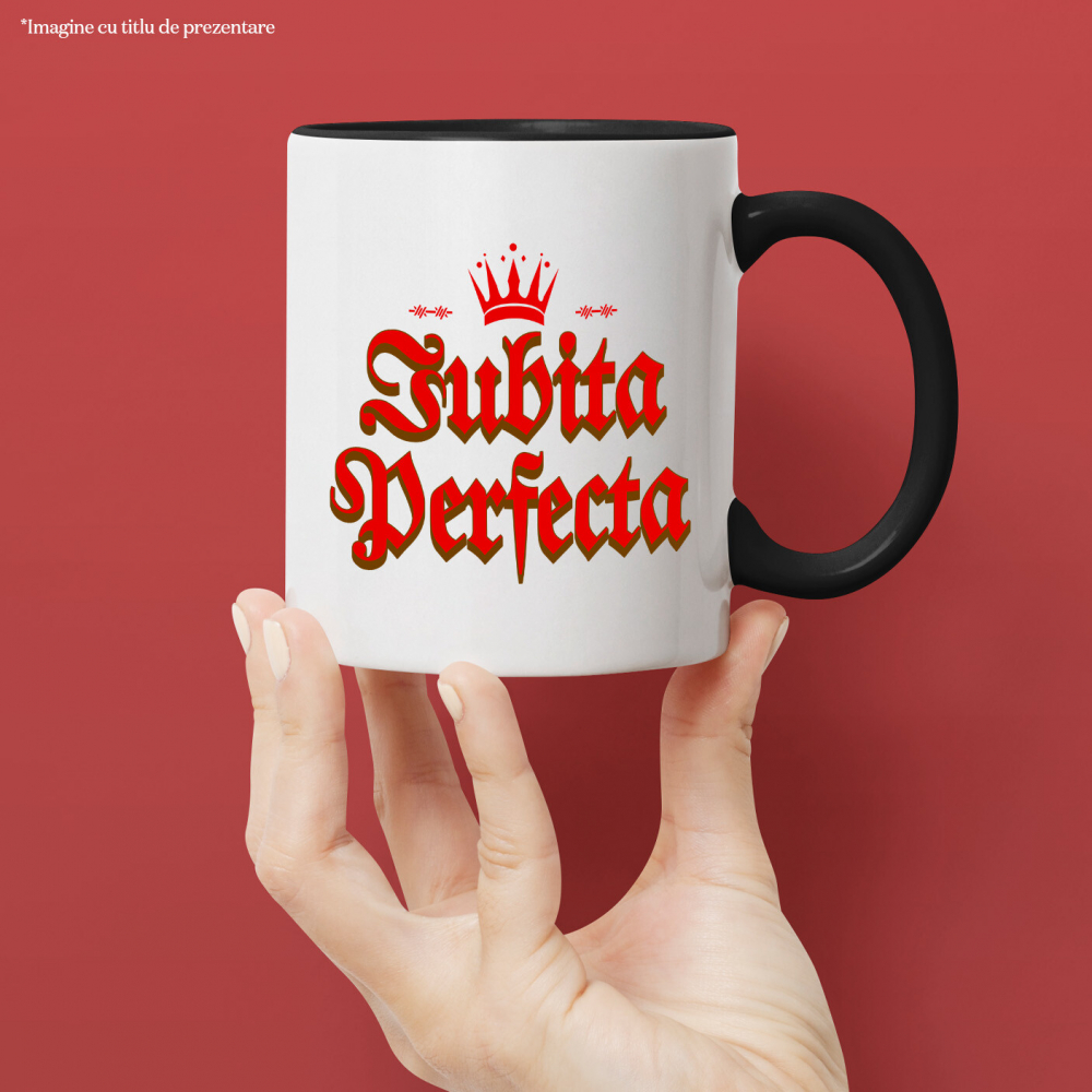 Cana Personalizata „Coroana Regală „Prințesa” - Cadou Personalizat pentru Iubita Perfectă, Valentine's Day și Dragobete” [2]