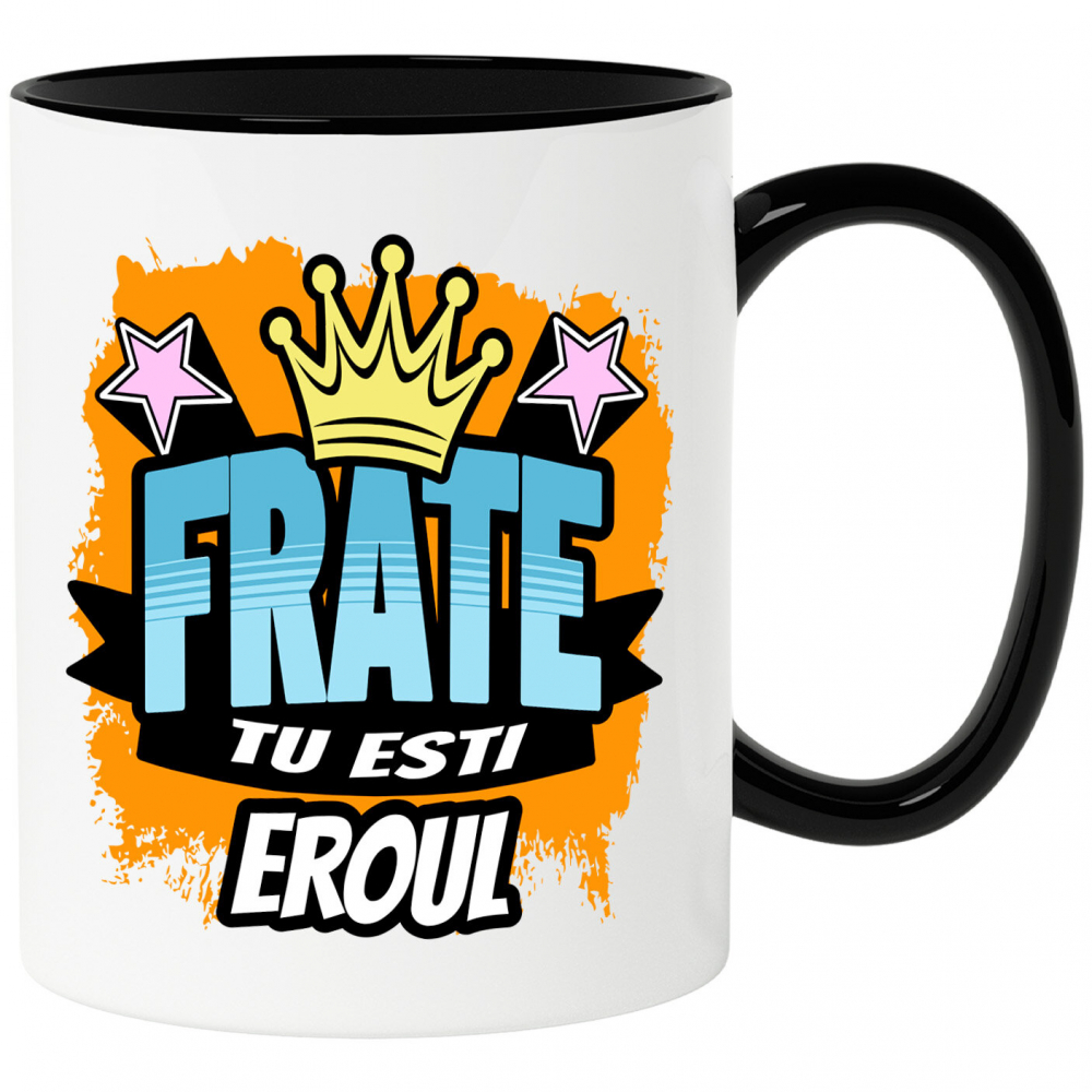 Cana Personalizata Tricou Personalizat Frate – Design Graffiti și Coroană Regală [1]