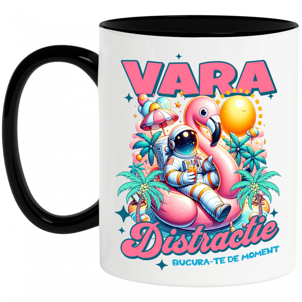 Cana Personalizata Costum Astronaut La Plaja Colac Pasăre Flamingo – Cadouri Personalizate Pentru Familie, Copii și Tati [1]