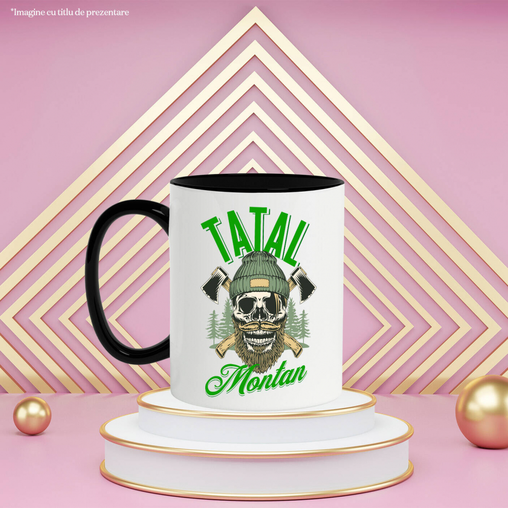 Cana Personalizata "Craniu Uman Personalizat cu Barbă și Mustață – Cadou Unic pentru Tati, Familie și Prieteni" [3]