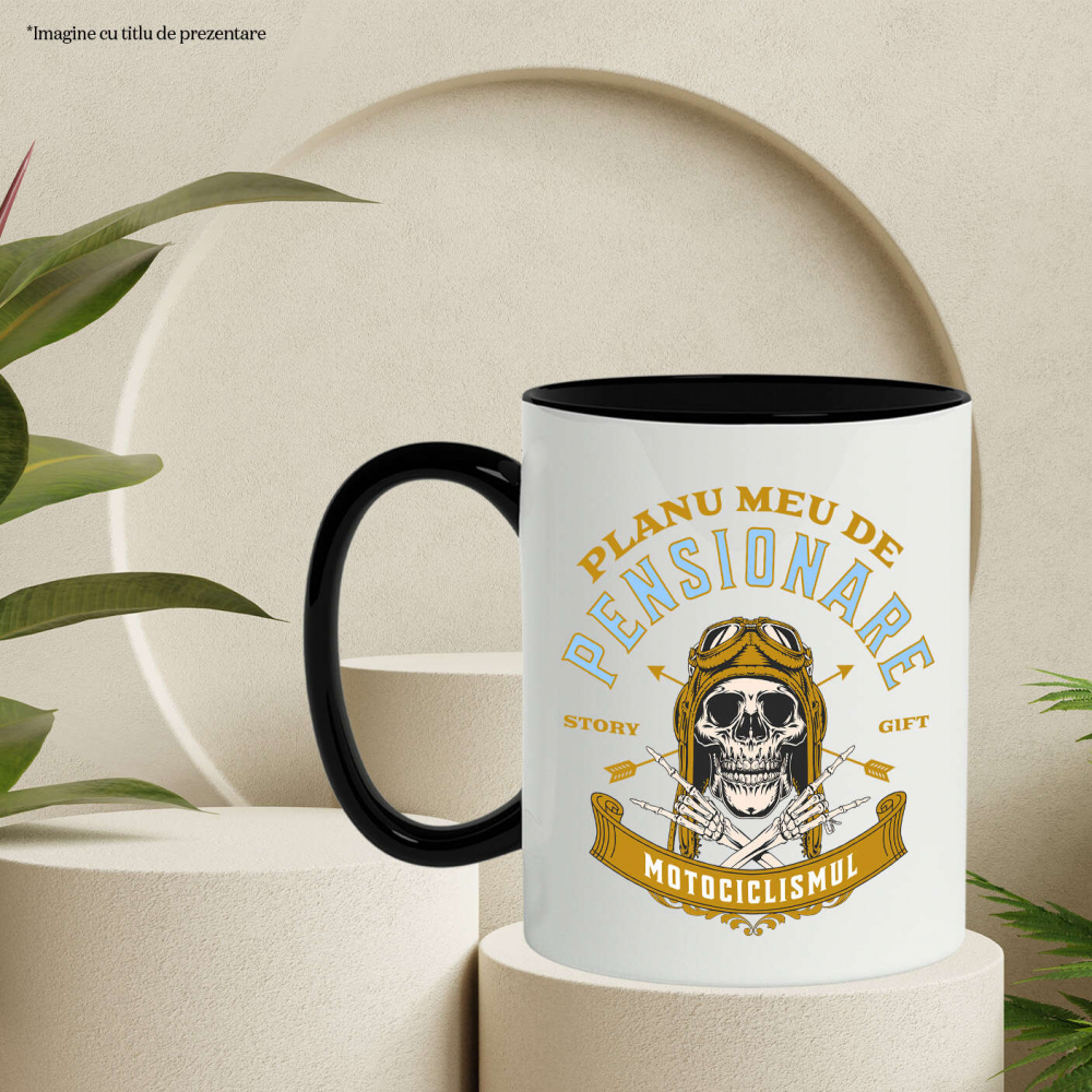 Cana Personalizata Craniu Motociclist – Design Rebel Pentru Pasionații De Motoare [3]